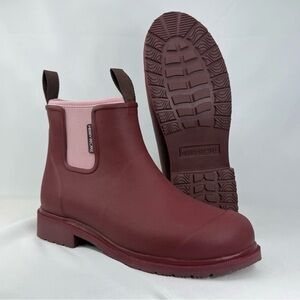 Merry People Women's Burgundy & Pink Chelsea Ankle Boots